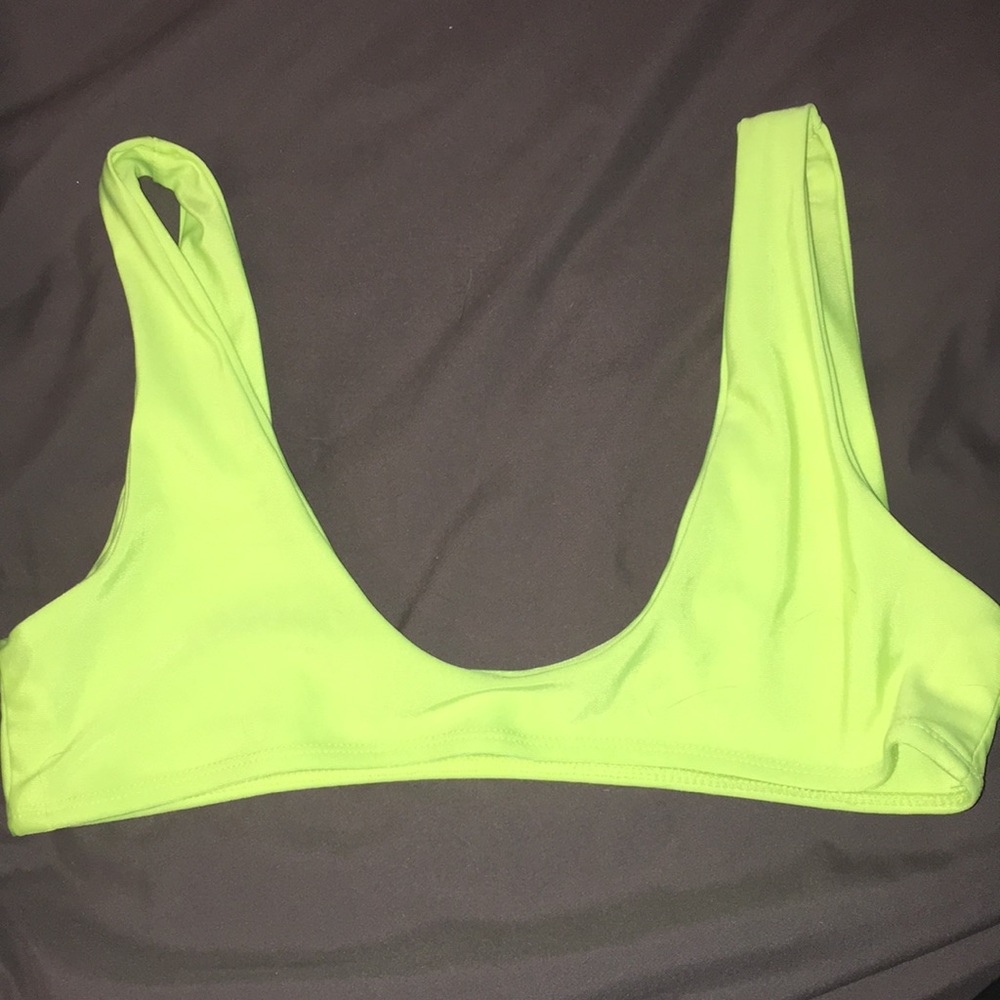 ZAFUL bikini top sz:L neon yellow